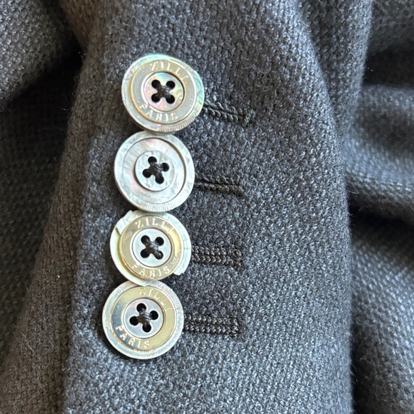 ZILLI Paris Classic Black Men's Italian Imported Cashmere/Viscose Blazer Sz 44R - Picture 6 of 8